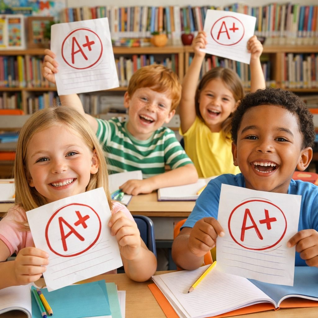 Student solving grade level math